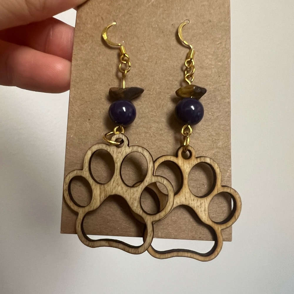 Paw print earrings